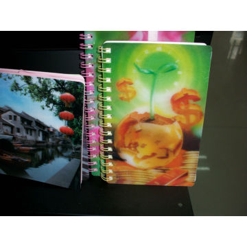 2015 bunte Lenticular Kunststoff Notebook